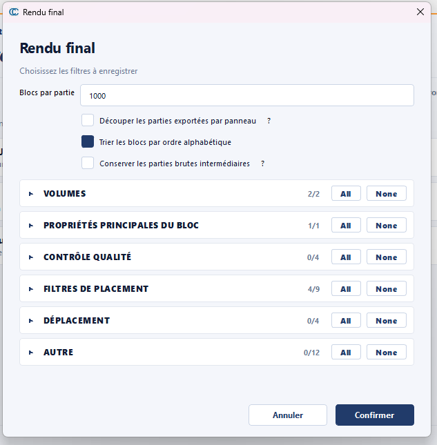 Modale Rendu final