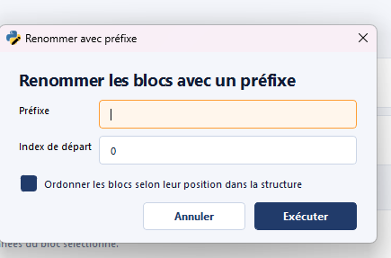 Renommer les blocs avec un préfixe